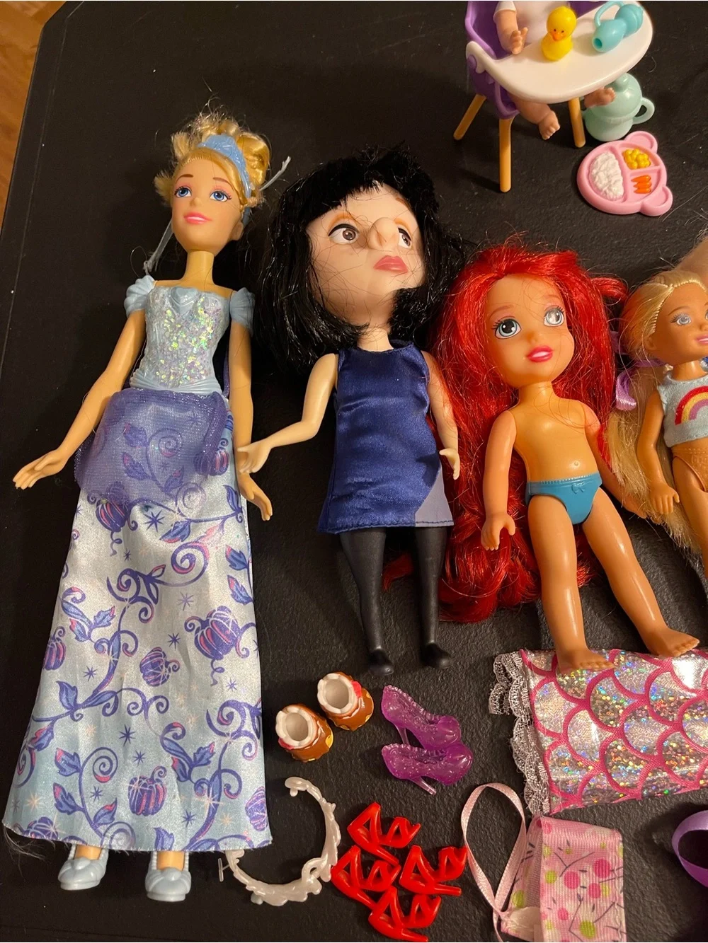 Mixed Girls Doll Playset - Pink, Purple, Blue
